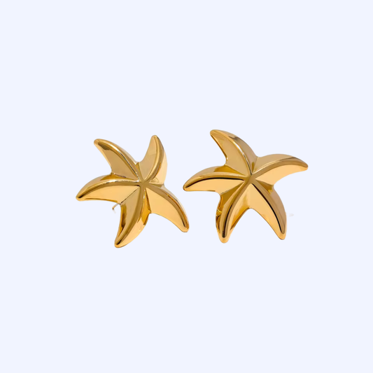 Large Starfish Hoop Earrings