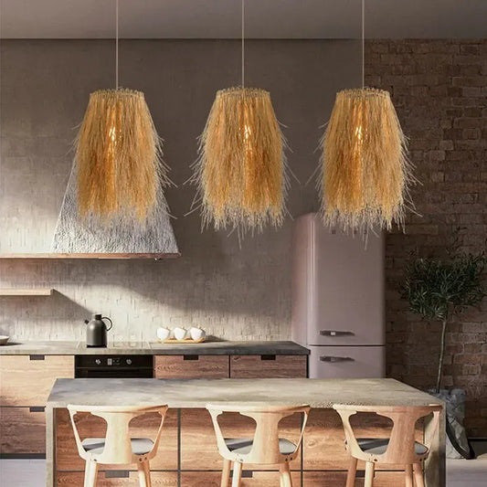 Hand-Woven Rattan Ceiling Light