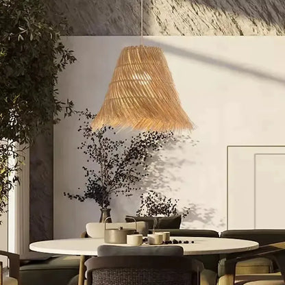 Hand-Woven Rattan Ceiling Light