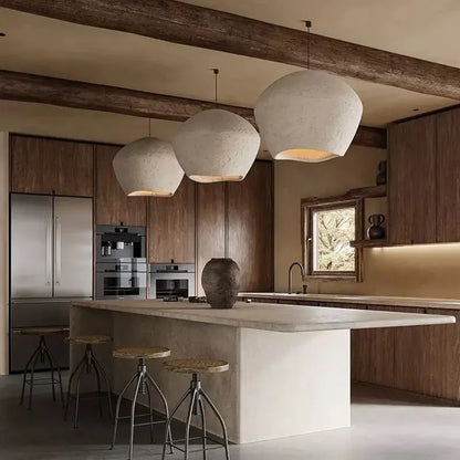 Handmade Sculpted Wabi Sabi Pendant Light