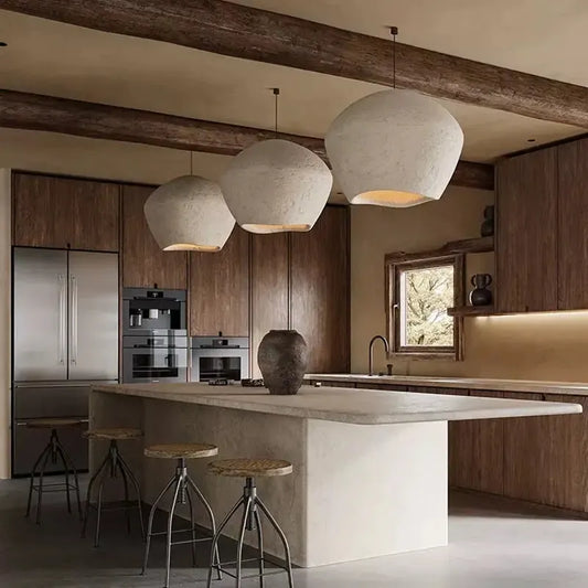 Handmade Sculpted Wabi Sabi Pendant Light