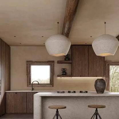 Handmade Sculpted Wabi Sabi Pendant Light