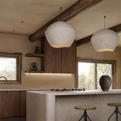 Handmade Sculpted Wabi Sabi Pendant Light