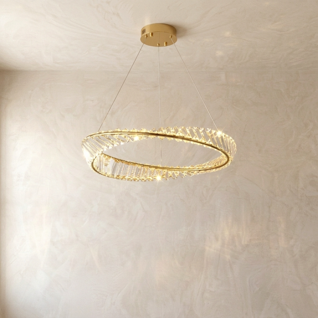 Helix Crystal Ring Chandelier
