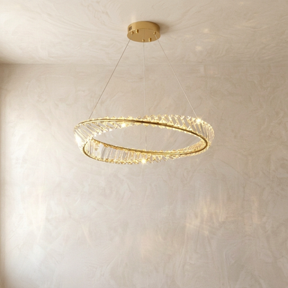 Helix Crystal Ring Chandelier