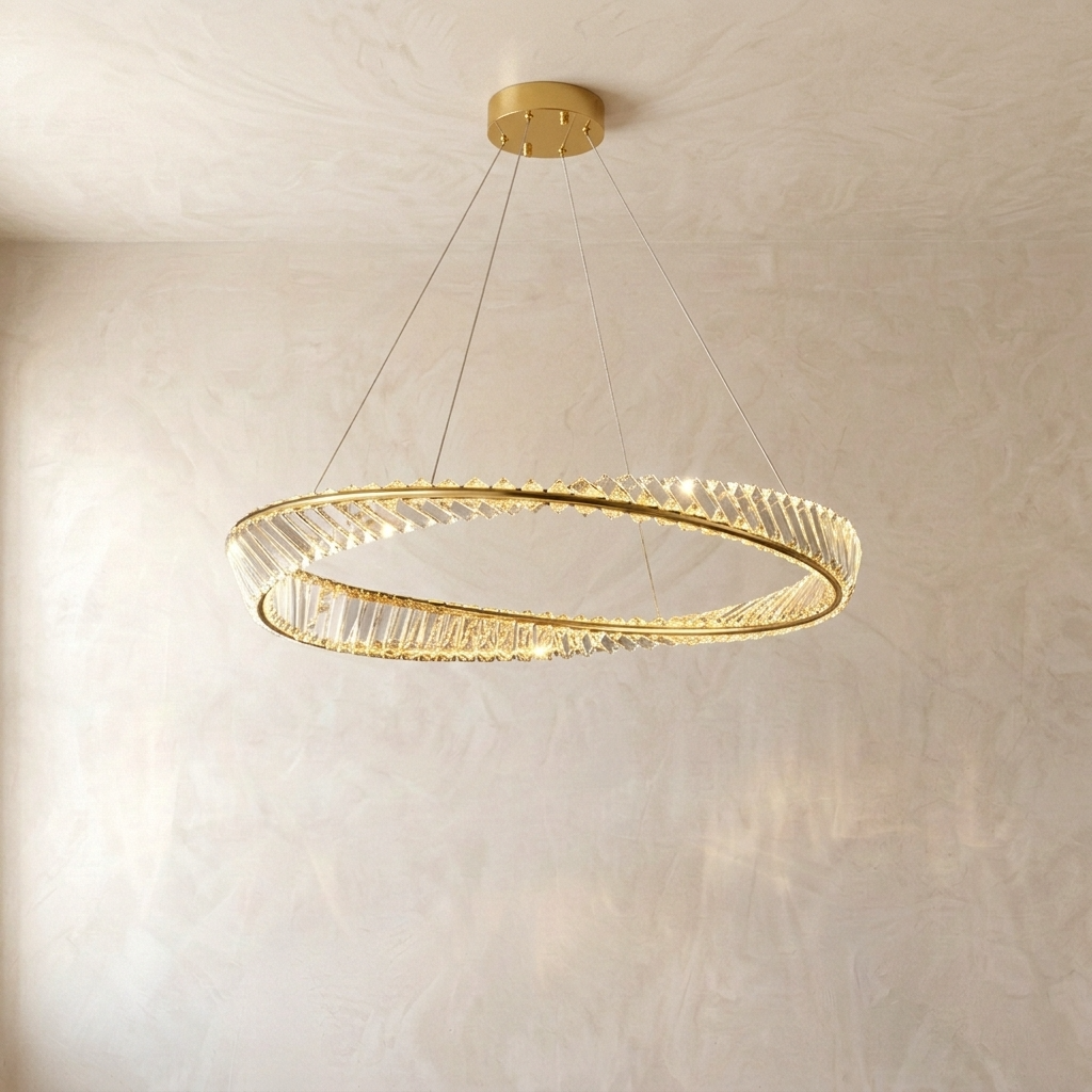 Helix Crystal Ring Chandelier