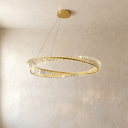 Helix Crystal Ring Chandelier