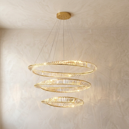 Helix Crystal Ring Chandelier