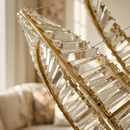 Helix Crystal Ring Chandelier