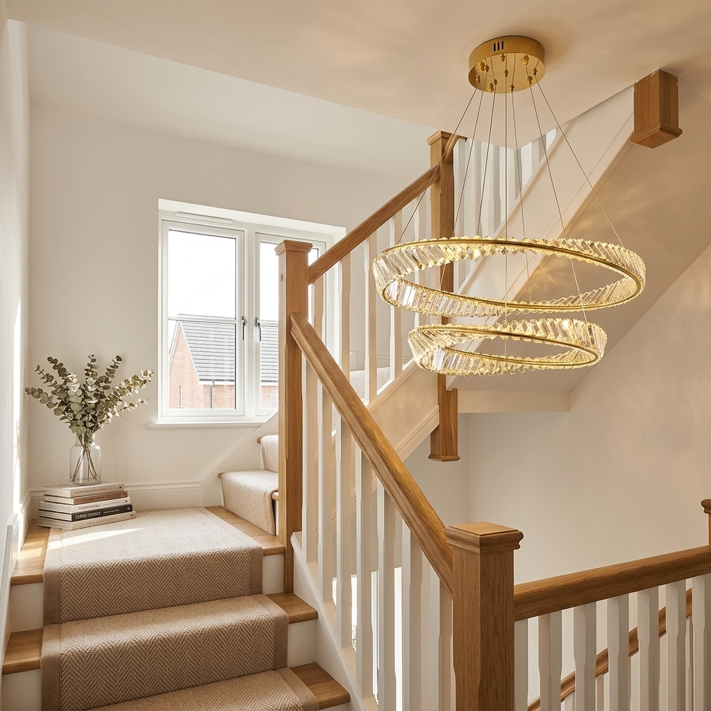 Helix Crystal Ring Chandelier