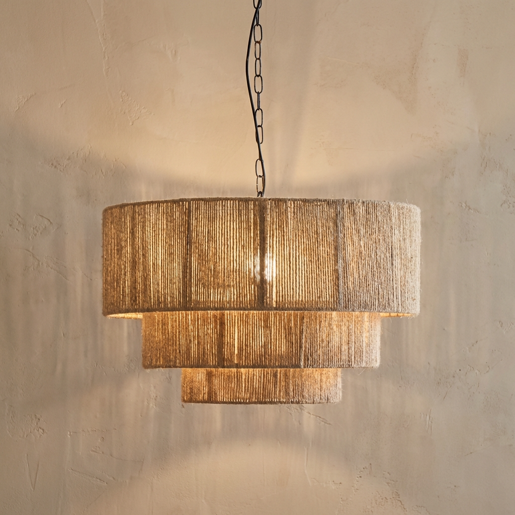 Hemp Rope Wabi Sabi Style Chandelier