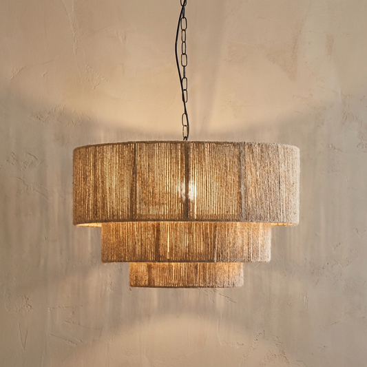 Hemp Rope Wabi Sabi Style Chandelier
