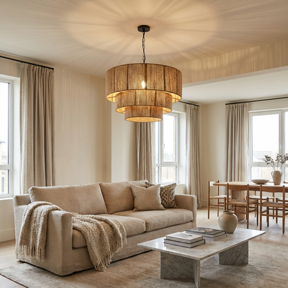 Hemp Rope Wabi Sabi Style Chandelier