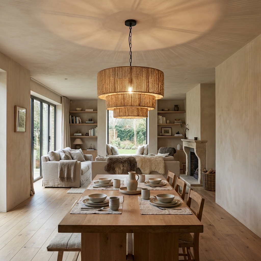 Hemp Rope Wabi Sabi Style Chandelier