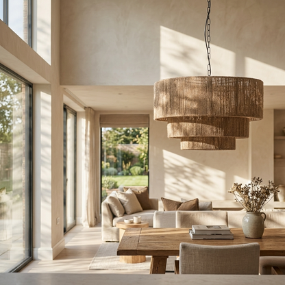 Hemp Rope Wabi Sabi Style Chandelier