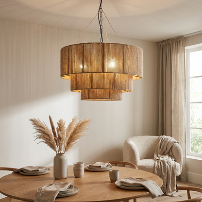 Hemp Rope Wabi Sabi Style Chandelier