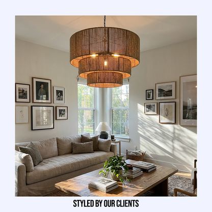 Hemp Rope Wabi Sabi Style Chandelier