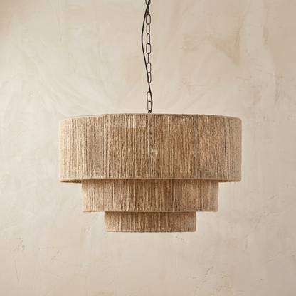 Hemp Rope Wabi Sabi Style Chandelier