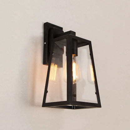 Black Retro Outdoor Wall Light