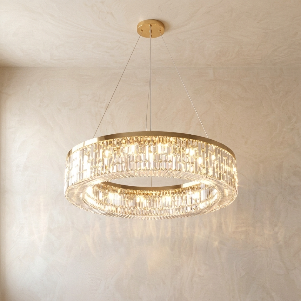 Infinity Crystal Ring Chandelier