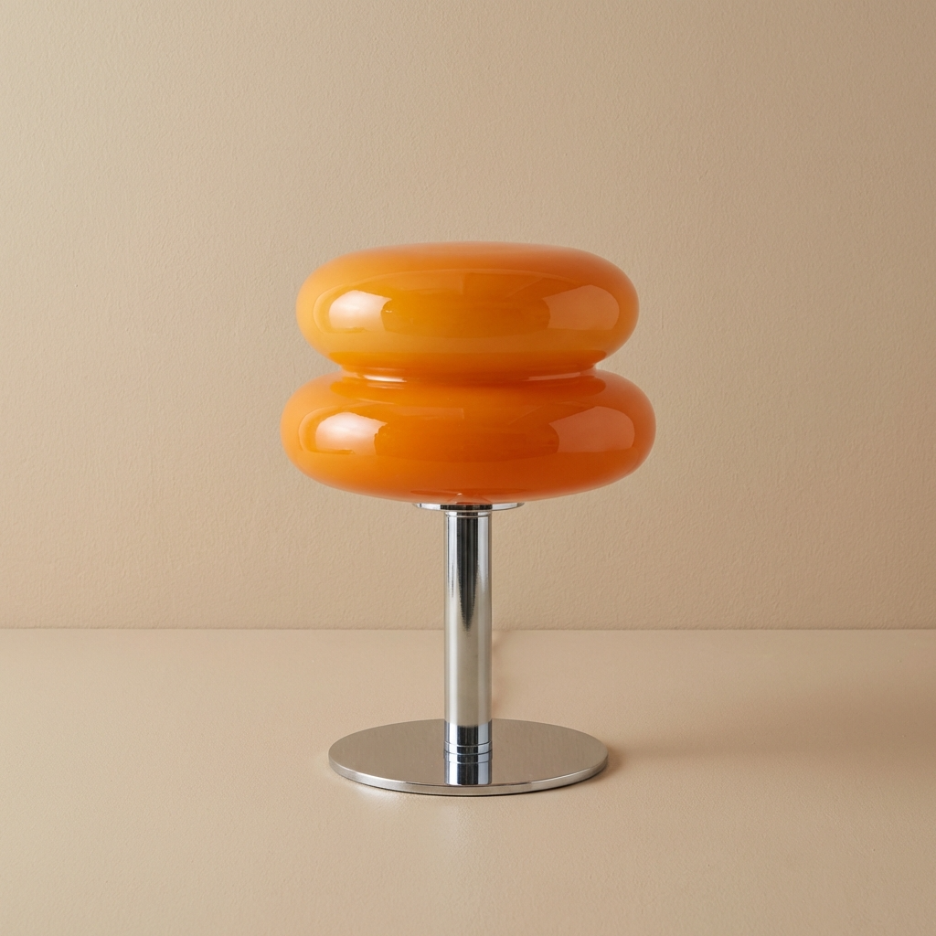 Italian Bauhaus Glass Table Lamp