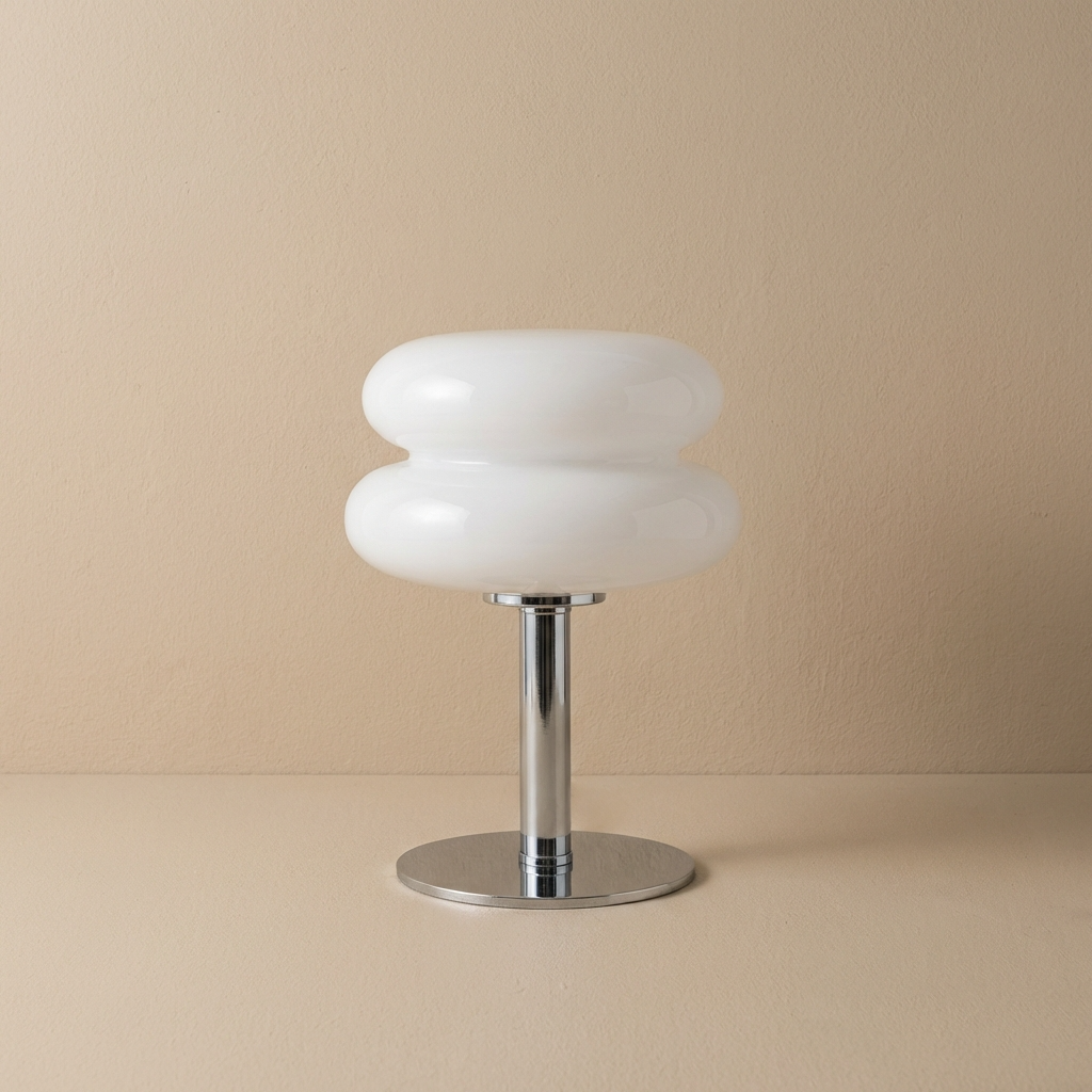 Italian Bauhaus Glass Table Lamp