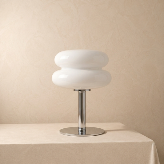 Italian Bauhaus Glass Table Lamp