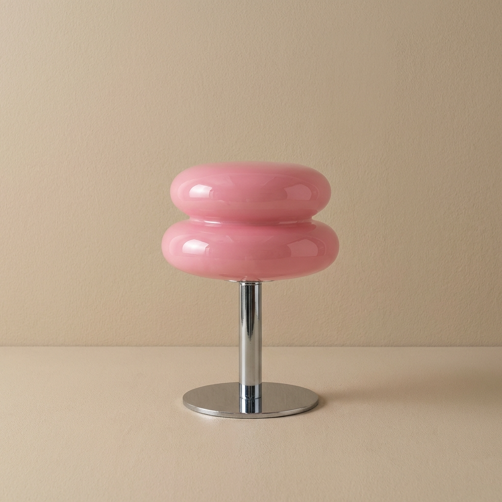 Italian Bauhaus Glass Table Lamp