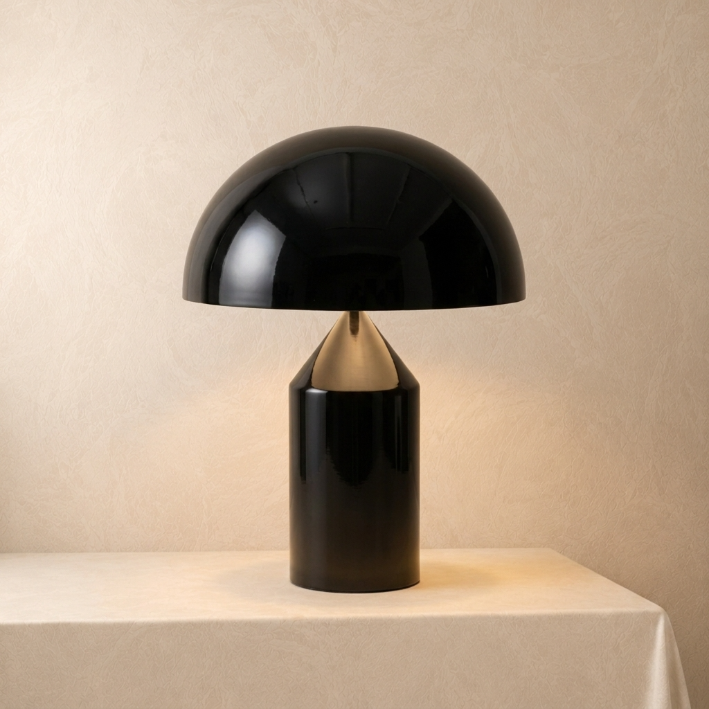Italian Designer Metal Mushroom Table Lamp