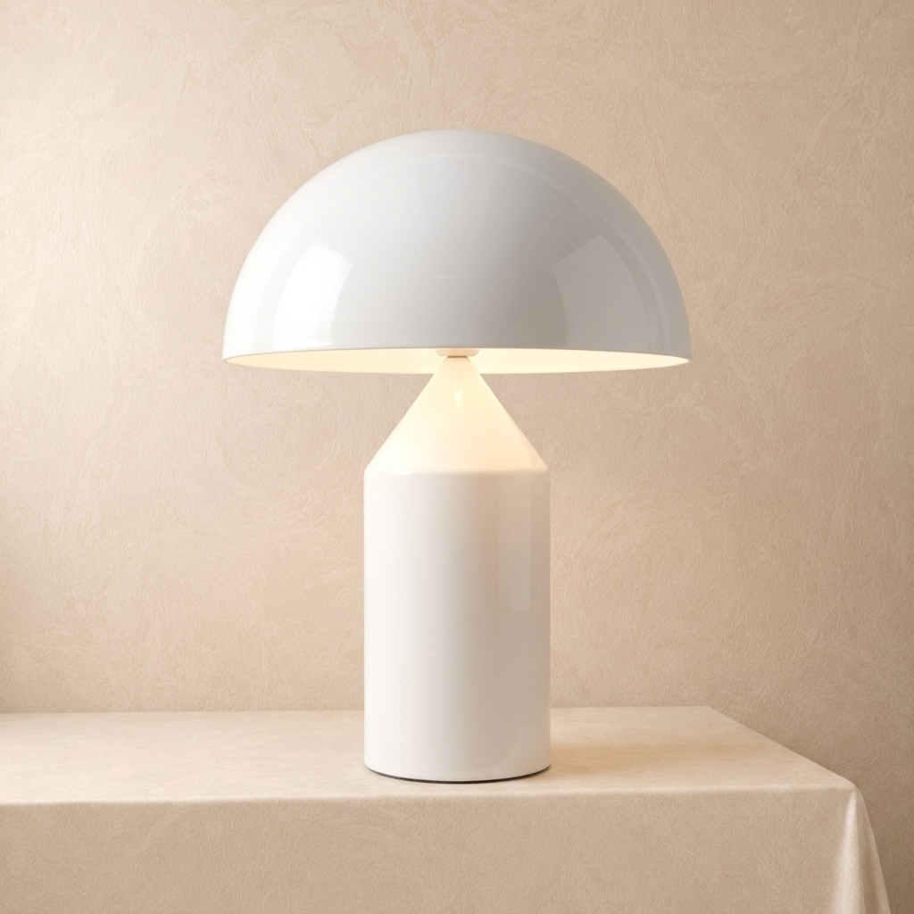 Italian Designer Metal Mushroom Table Lamp