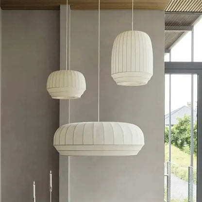 Japandi Wabi Sabi Fabric Pendant Light