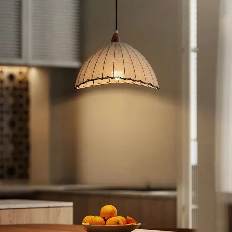 Japandi Wabi Sabi Handmade Linen Fabric Chandelier