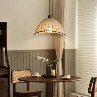 Japandi Wabi Sabi Handmade Linen Fabric Chandelier
