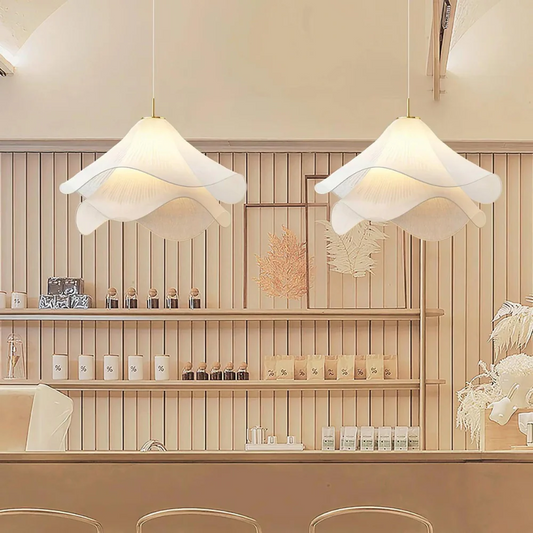 Japanese Cream Fabric Pendant Light