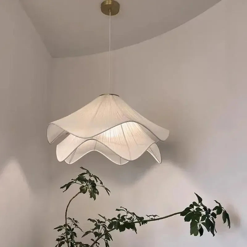 Japanese Cream Fabric Pendant Light