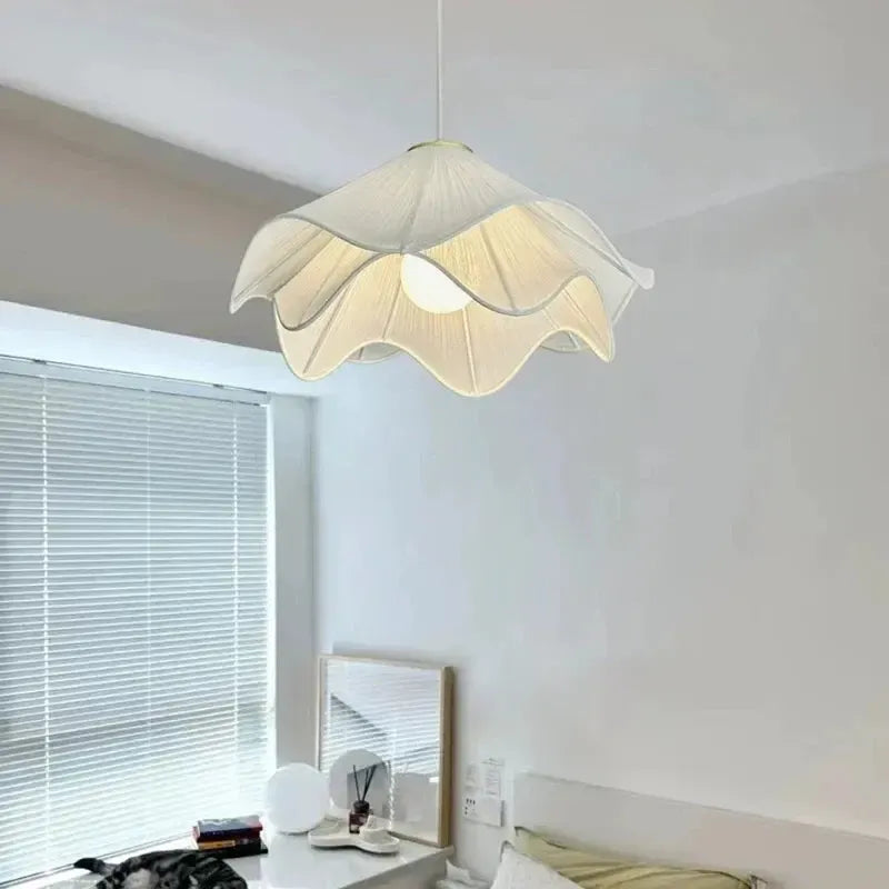 Japanese Cream Fabric Pendant Light