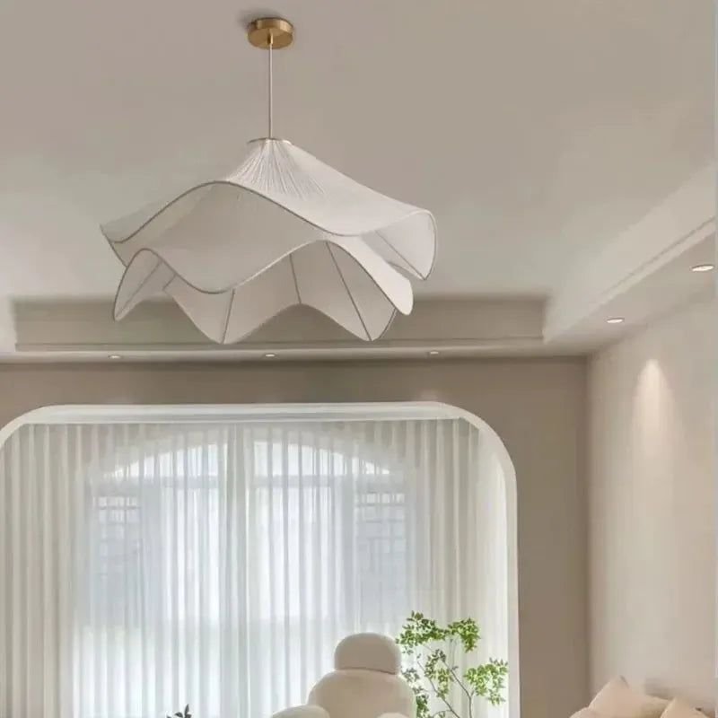 Japanese Cream Fabric Pendant Light