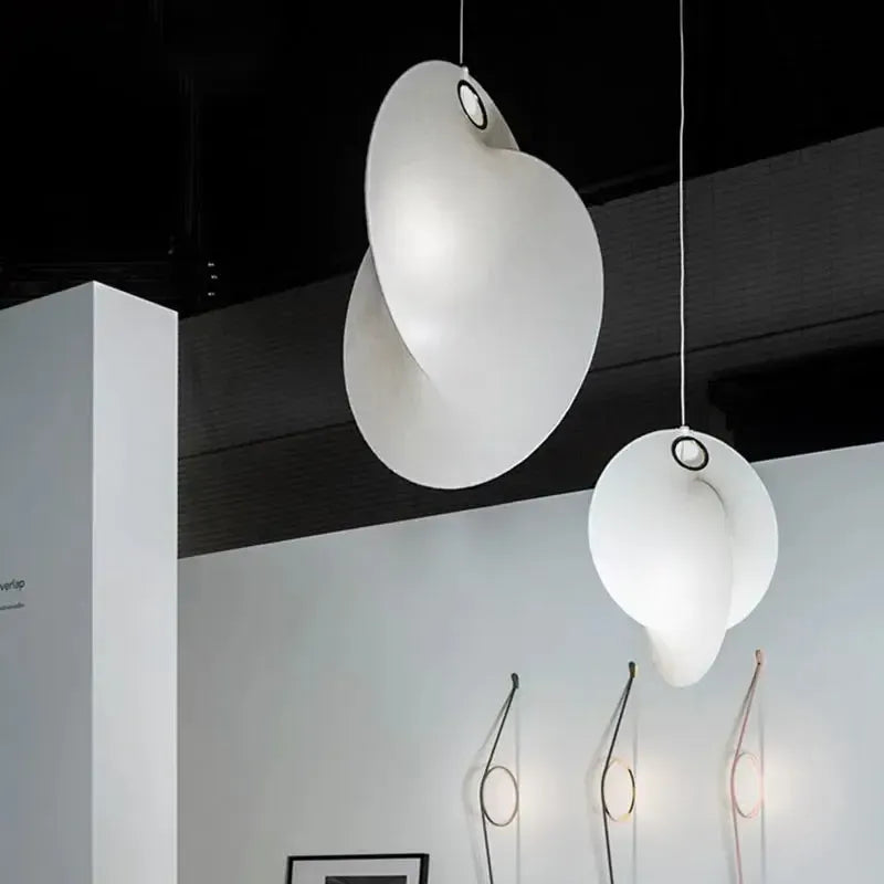 Japanese Silk Ellipse Pendant Light