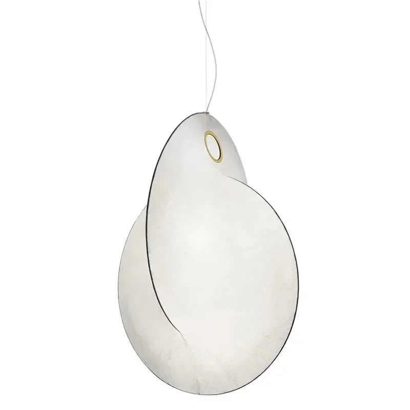 Japanese Silk Ellipse Pendant Light