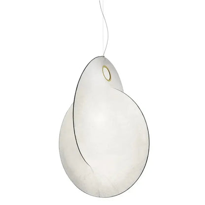 Japanese Silk Ellipse Pendant Light