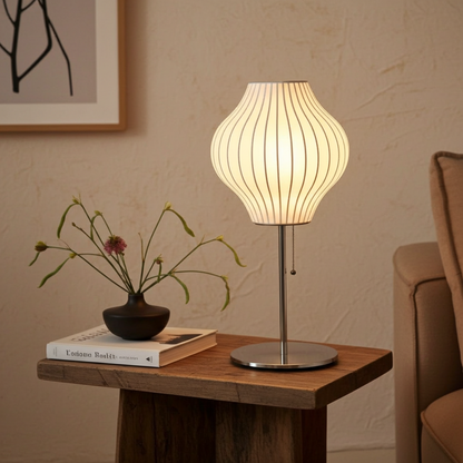 Japanese Silk Wabi Sabi Table & Floor Lamp