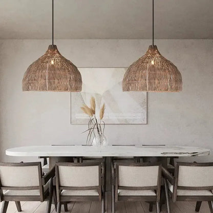 Japanese Style Wooden Woven Handmade Pendant Light
