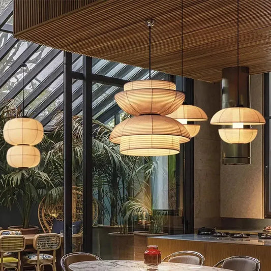 Japanese Traditional Fabric Lantern Restaurant Light