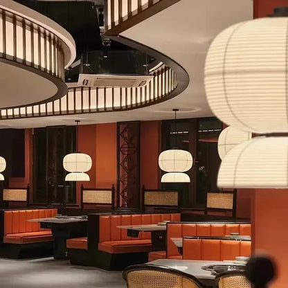 Japanese Traditional Fabric Lantern Restaurant Light