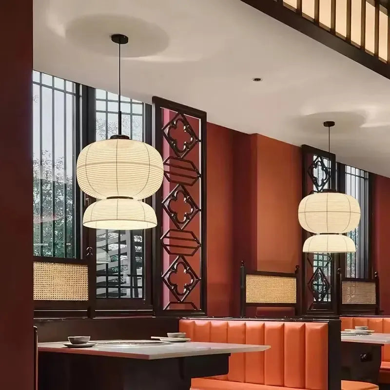 Japanese Traditional Fabric Lantern Restaurant Light