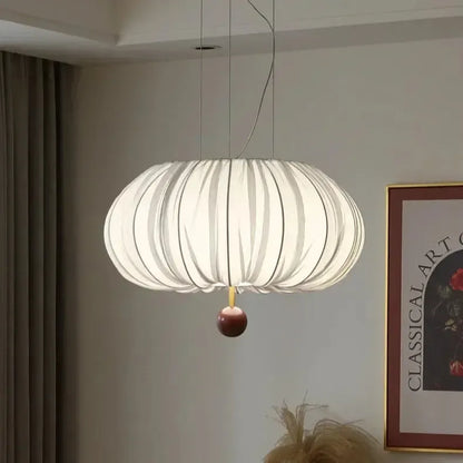 Japanese Wabi Sabi Curved Fabric Chandelier