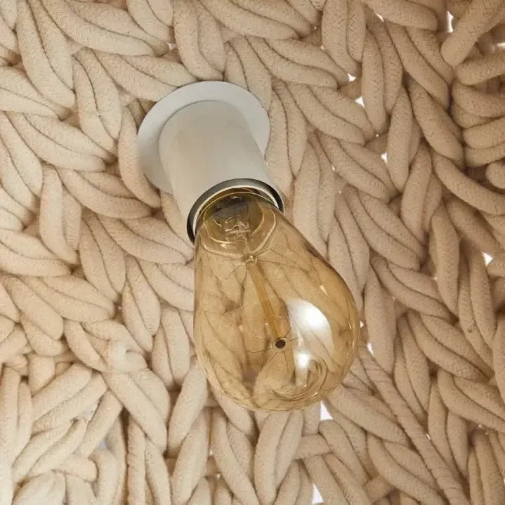 Japanese Wabi Sabi Hand Knitted Rope Pendant Light