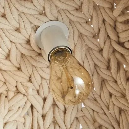 Japanese Wabi Sabi Hand Knitted Rope Pendant Light