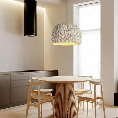 Japanese Wabi Sabi Hand Knitted Rope Pendant Light
