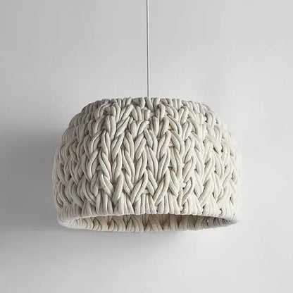 Japanese Wabi Sabi Hand Knitted Rope Pendant Light